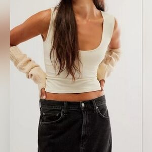Free People Amour Arm Warmers/Cream